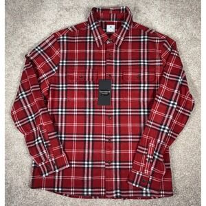 7 Diamonds Generation 4-Way Stretch Red Plaid Flannel Shirt Mens XXL New